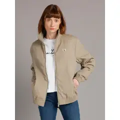 CALVIN KLEIN - Chaqueta Canvas Harrington Beige