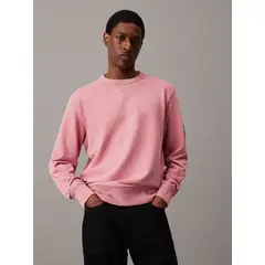 CALVIN KLEIN - Polerón Badge Crew Neck Rosado