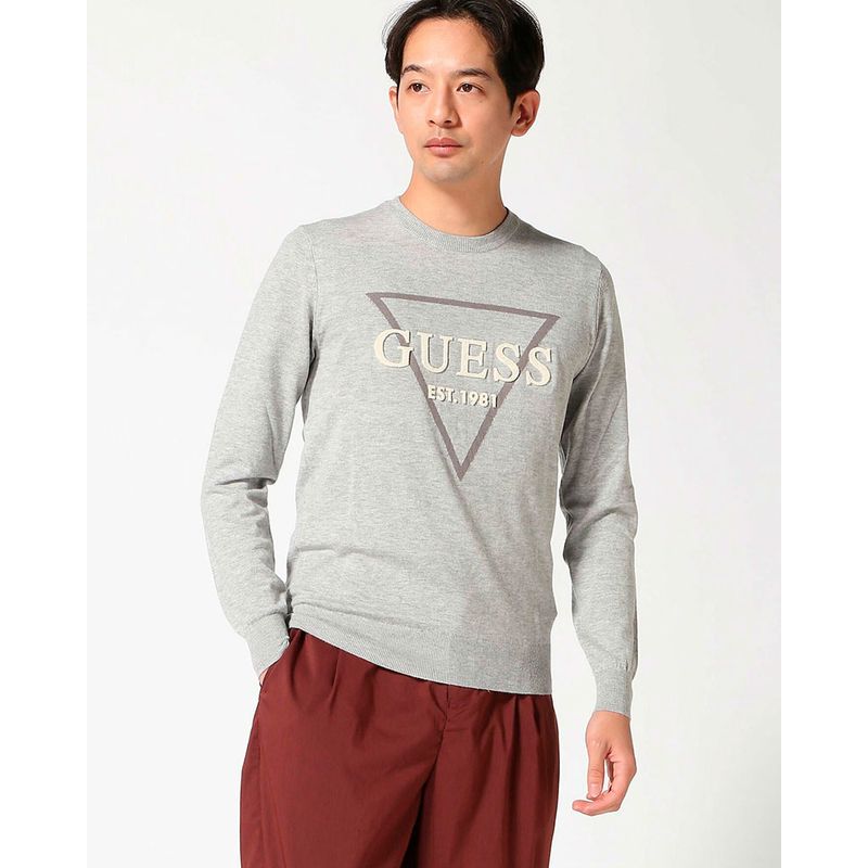 GUESS - Sweater Fabian Vn Logo Swtr Gris Guess
