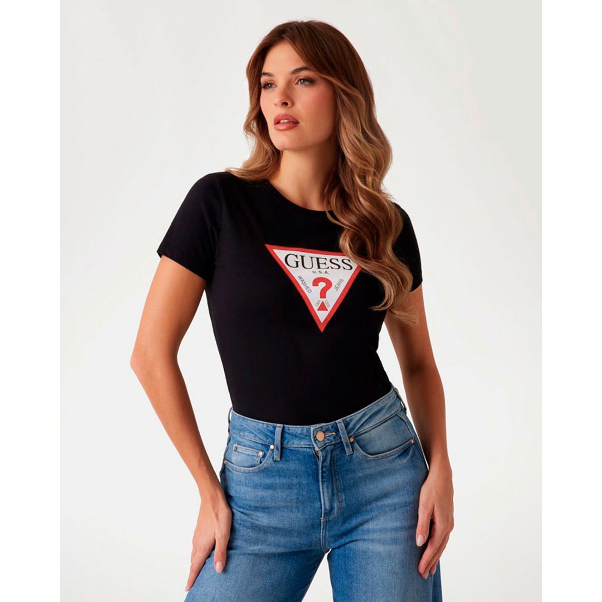 GUESS - Polera Ss Cn Original Tee Negro Guess