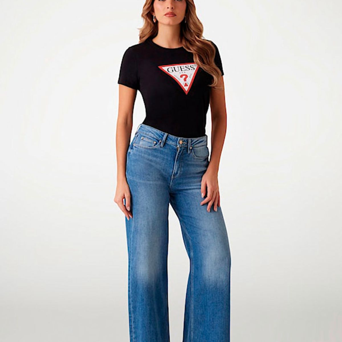 GUESS - Polera Ss Cn Original Tee Negro Guess