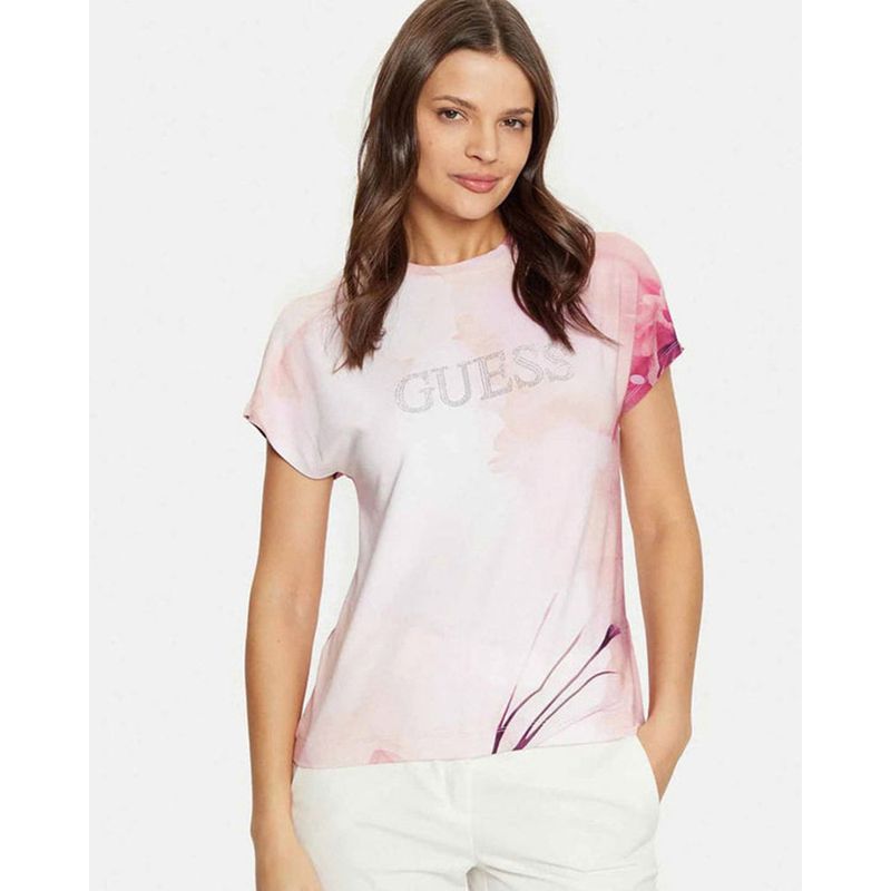 GUESS - Polera Ss Cn Logo Kimono Tee Blanco Guess