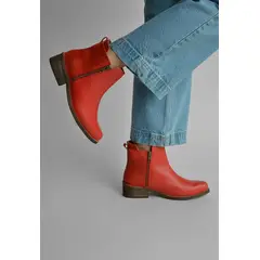 GIANI DAFIRENZE - Botin Mujer De Cuero Lena Rojo C4