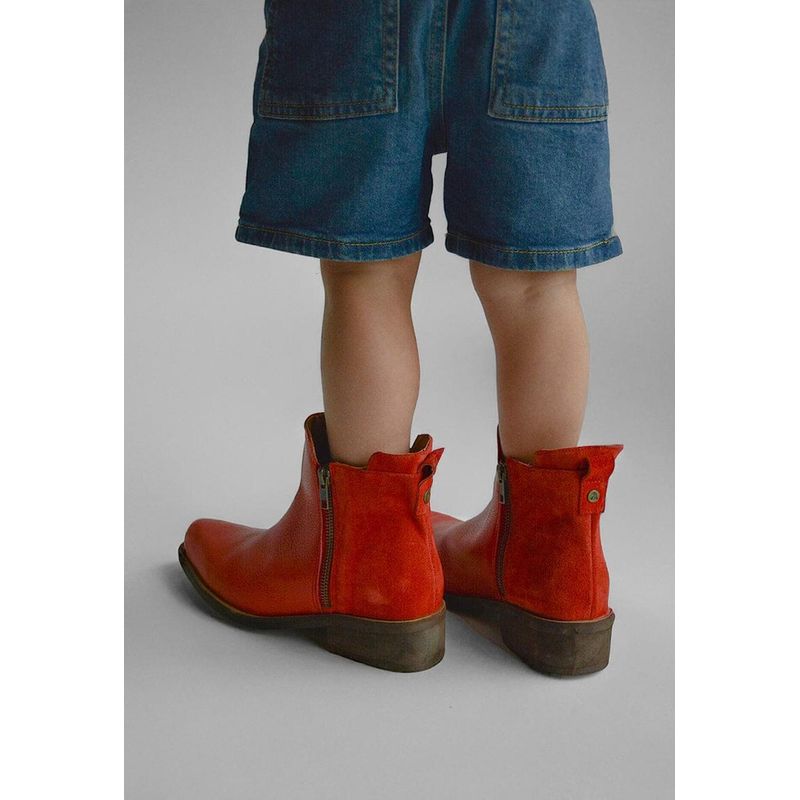 GIANI DAFIRENZE - Botin Mujer De Cuero Lena Rojo C4