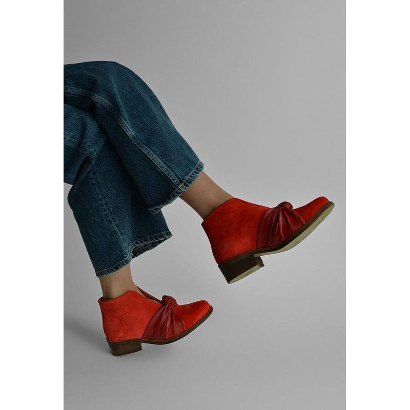 GIANI DAFIRENZE - Botin Mujer De Cuero Florence Rojo C5