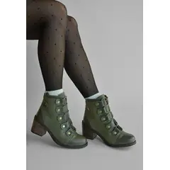 GIANI DAFIRENZE - Botin Mujer De Cuero Ati Verde C20