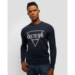 GUESS - Sweater Fabian Vn Logo Swtr Azul