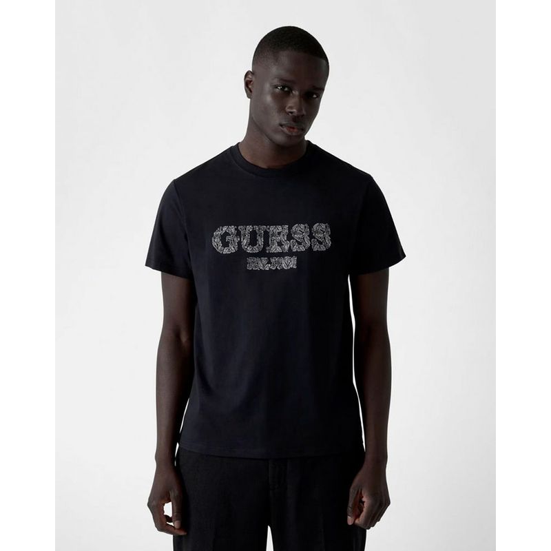 GUESS - Polera Ss Cn Embro Tee Negro Guess