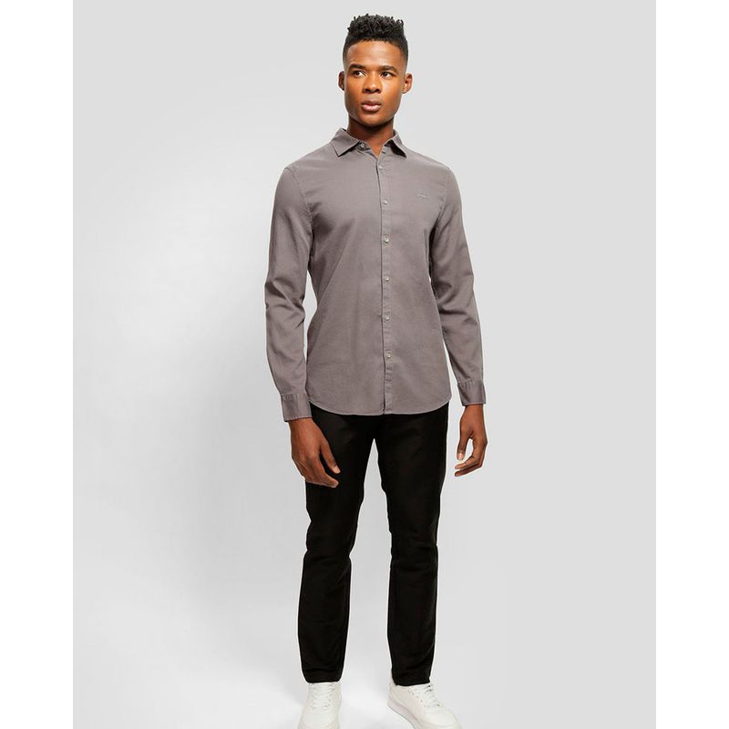 GUESS - Camisa Ls Sunset Shirt Gris Guess