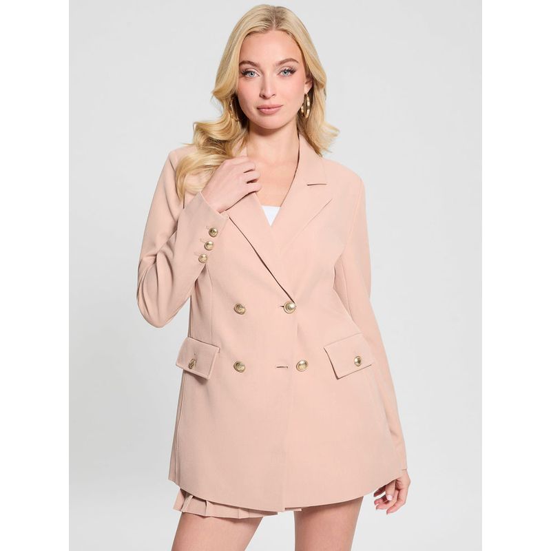 GUESS - Chaqueta New Fiona Double Breast Blazer Rosado Guess