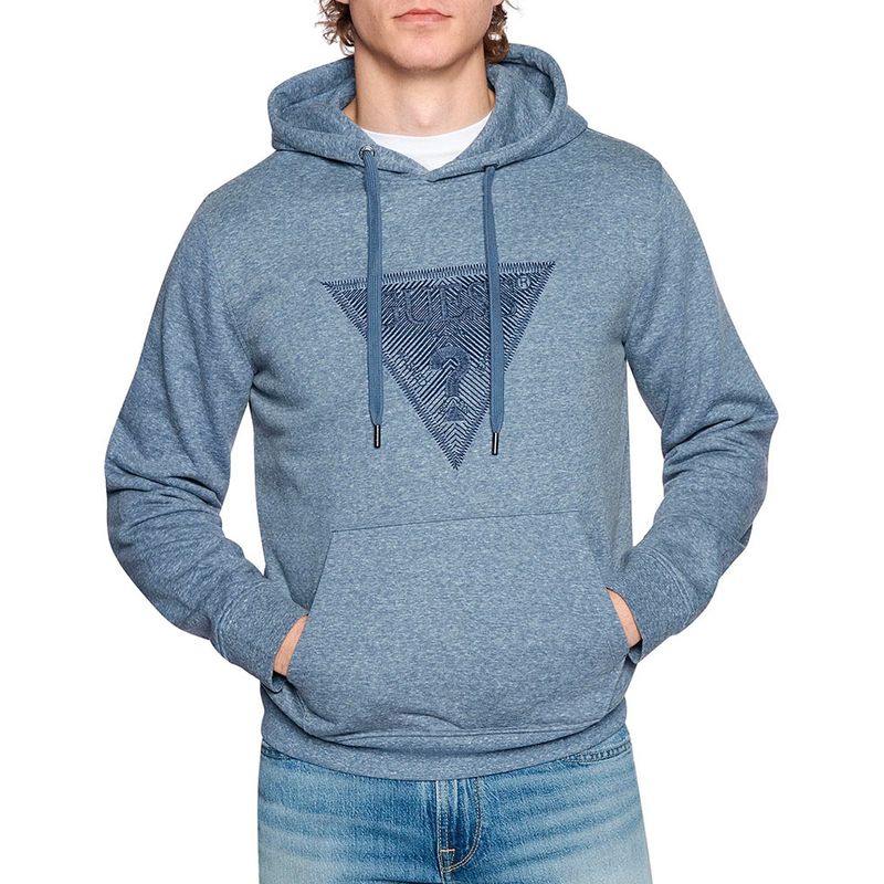 GUESS - Poleron Embro Triangle Hoodie Sweatshirt Gris Guess