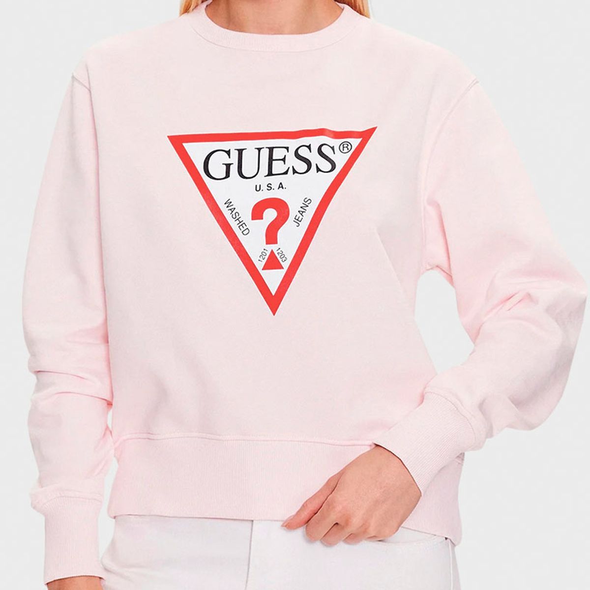GUESS - Poleron Cn Original Fleece Rosado Guess