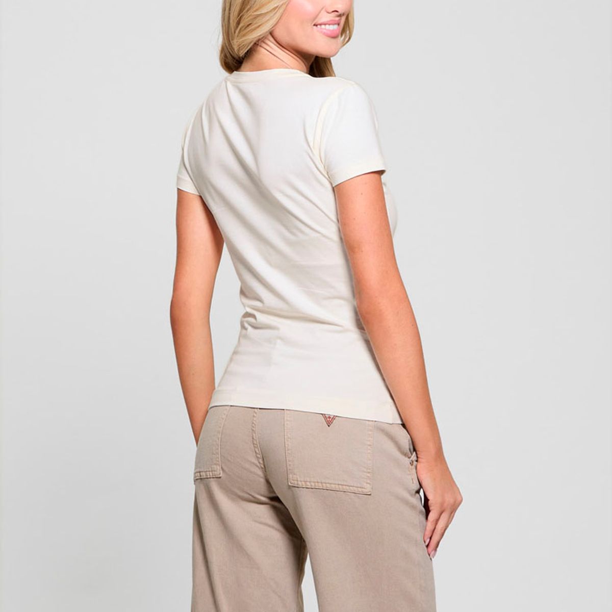 GUESS - Polera Ss Vn Python Triangle Tee Blanco