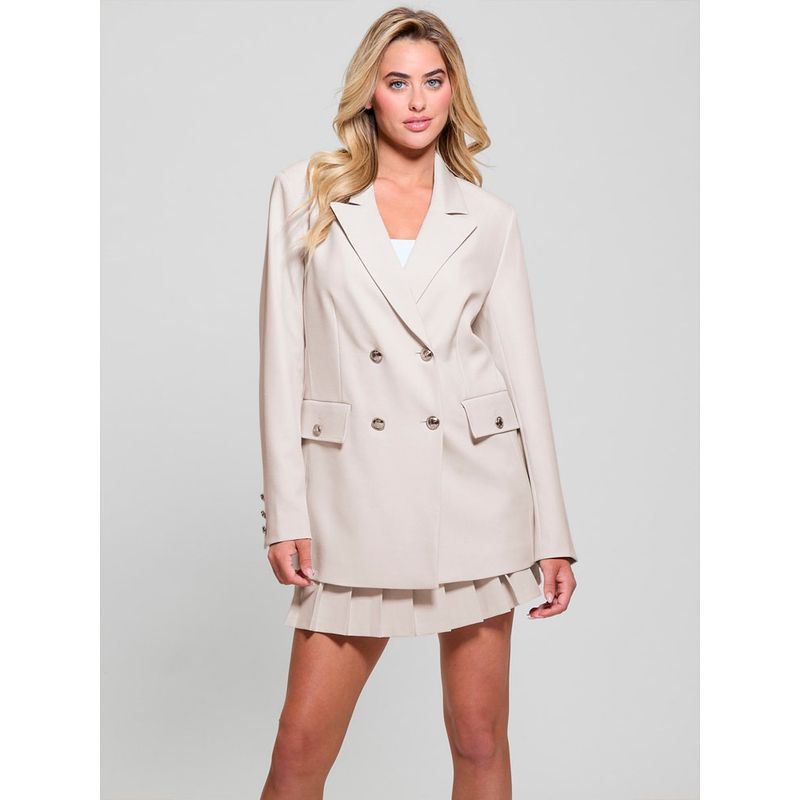 GUESS - Chaqueta New Fiona Double Breast Blazer Blanco Guess