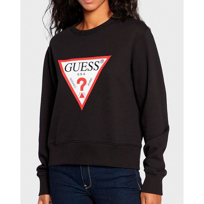 GUESS - Poleron Cn Original Fleece Negro Guess