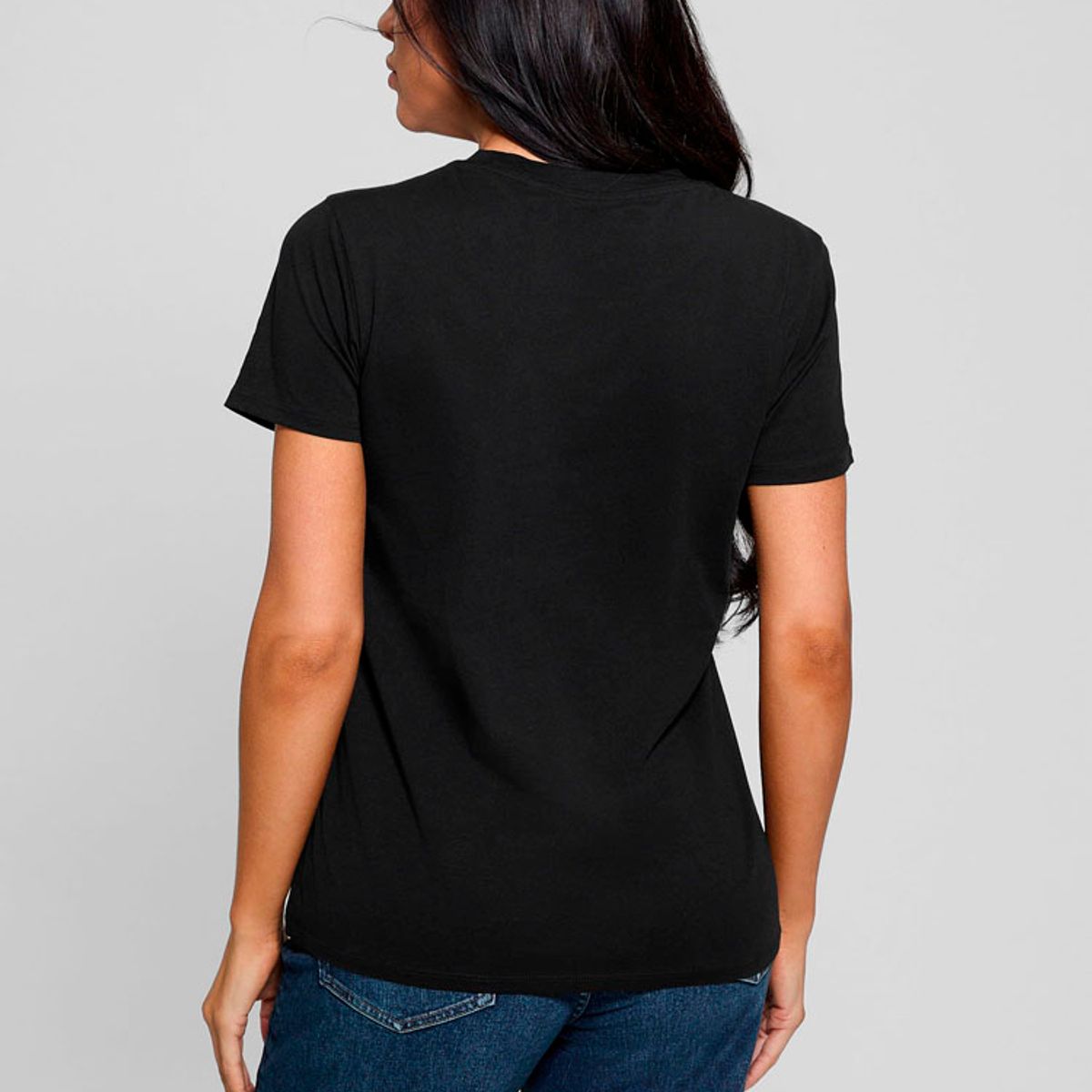 GUESS - Polera Ss Script Lace Logo Easy Tee Negro Guess