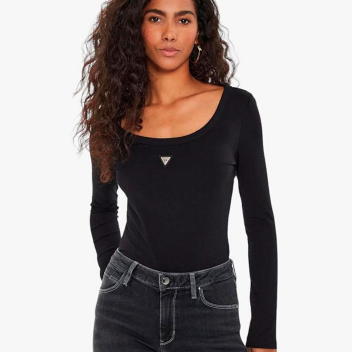 GUESS - Polera Colette Ls Bodysuit Negro Guess