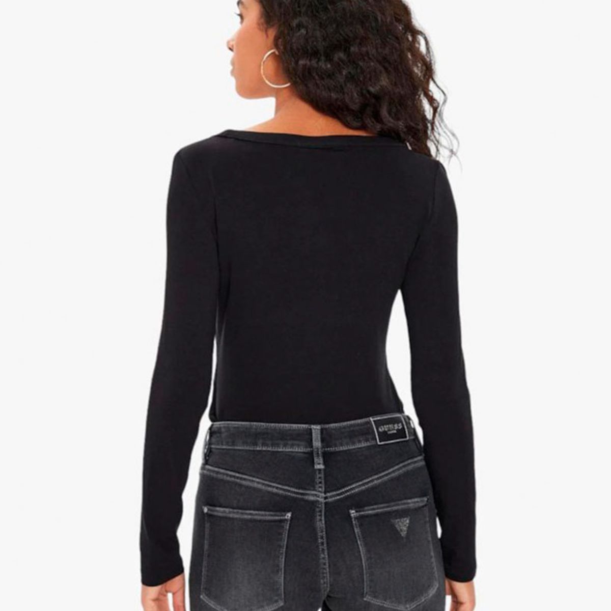 GUESS - Polera Colette Ls Bodysuit Negro Guess