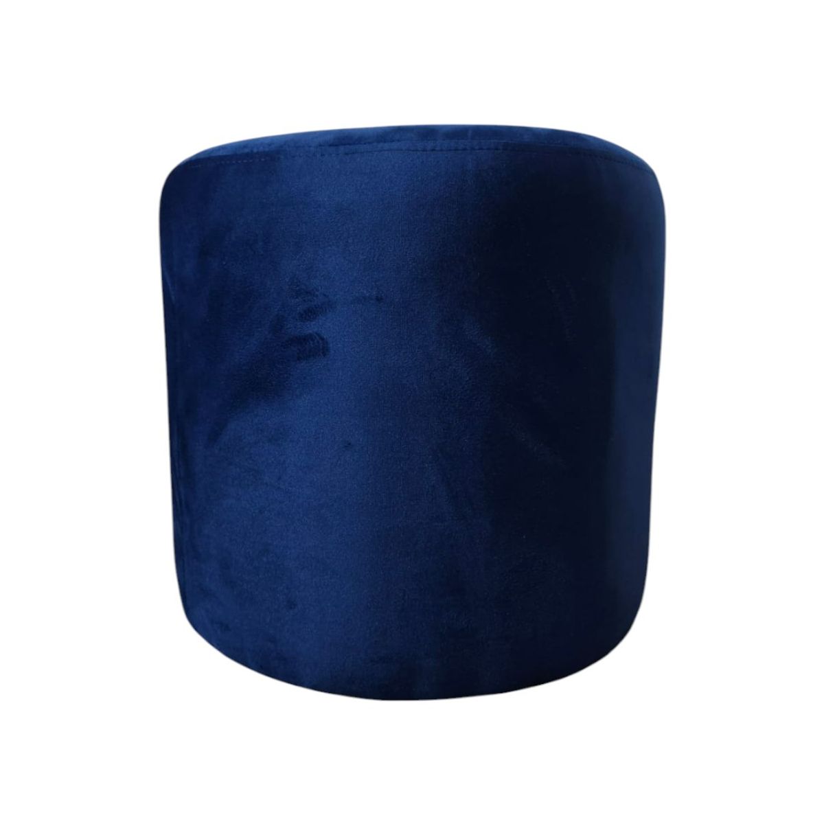 DISEÑOS VALESTRINI - POUF REDONDO FELPA AZUL MARINO