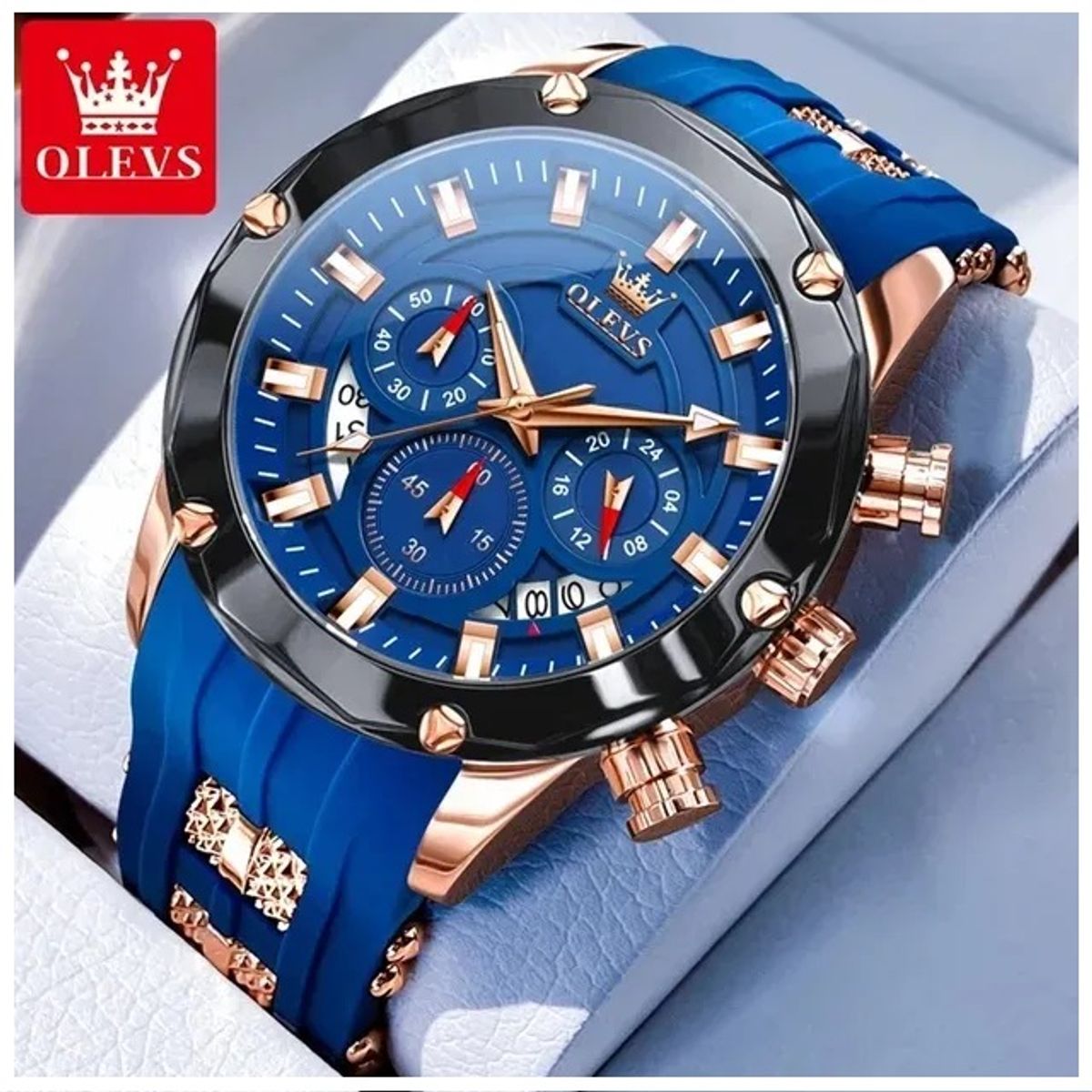 STARTECHOFFICE - Reloj Cronógrafo Deportivo para Hombre con Calendario Completo