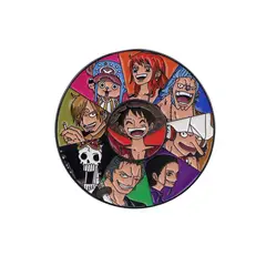 GENERICO - Pin Broche colores Anime One Piece Monkey D Luffy - Negro