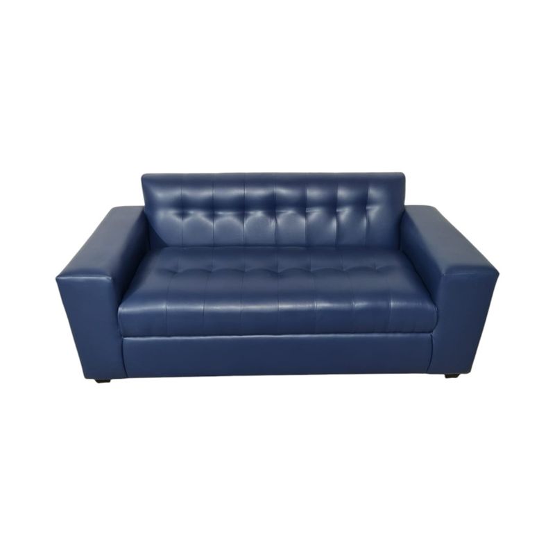 DISEÑOS VALESTRINI - SOFA TRES CUERPOS ECOCUERO AZUL