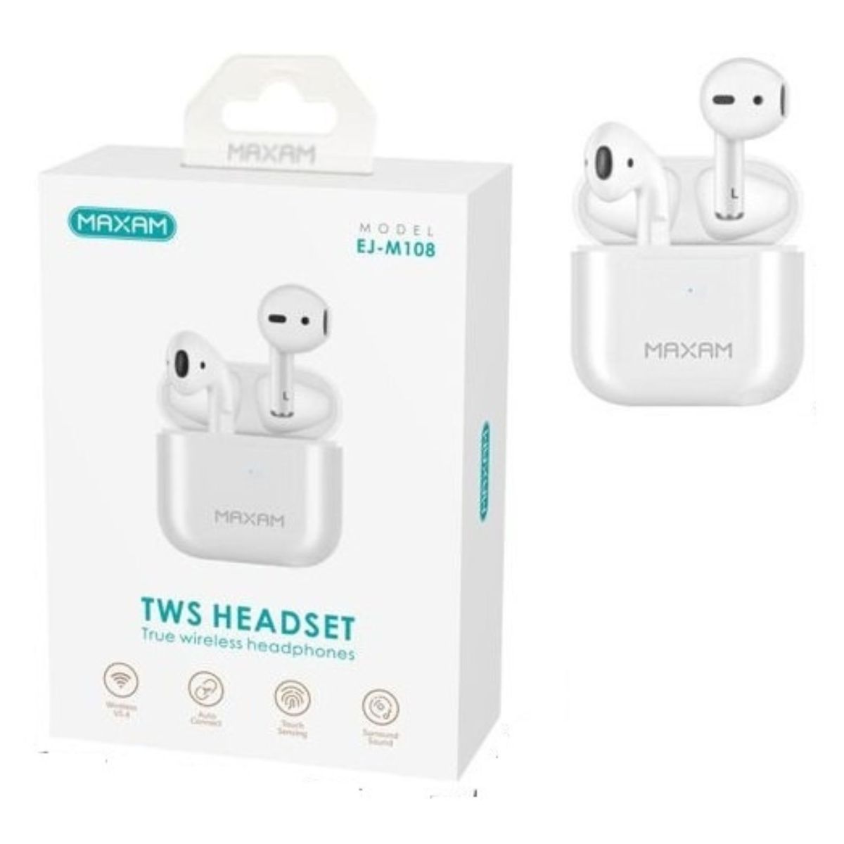 GENERICO - Audífonos inalámbricos Estéreo TWS Bluetooth V5.4  Blanco