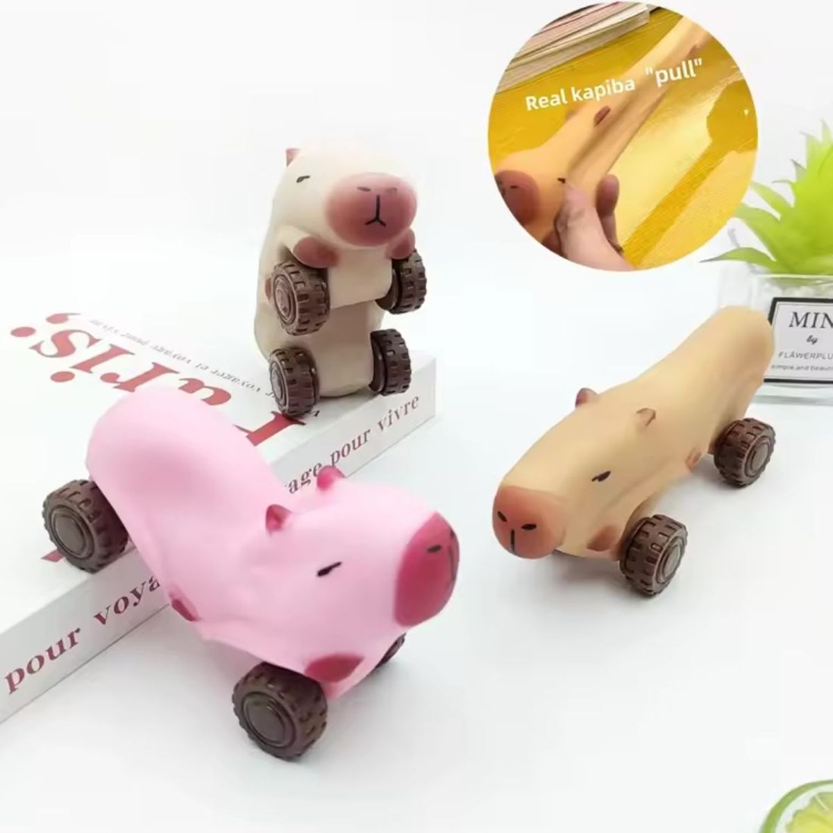 GENERICO - Capibara Carrito  Squishy Juguete Elástico Flexible