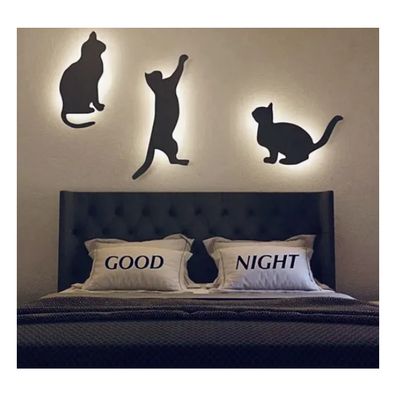 Imagen 2 del producto Cuadros Gatos Luz Pack X 3 Unidades