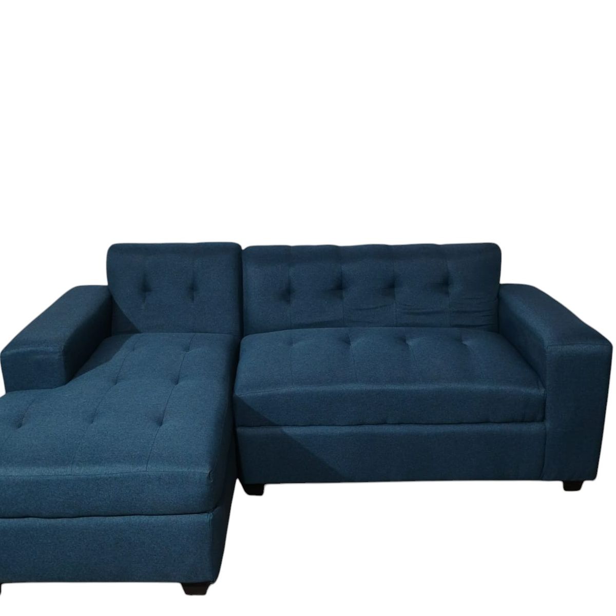 DISEÑOS VALESTRINI - SECCIONAL LINO AZUL INDIGO DIVAN IZQUIERDO