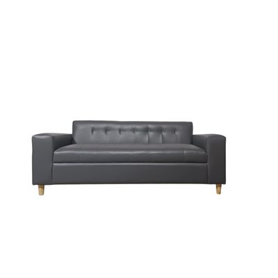 Imagen 2 del producto SOFA TRES CUERPOS ECOCUERO GRIS