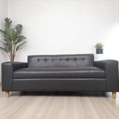 Imagen 2 del producto SOFA DOS CUERPOS ECOCUERO GRIS