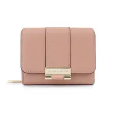DANWEILE - Cartera de mujer elegante con cremallera de cuero PU - Rosa