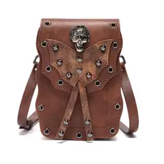 DANWEILE - Mini bolso bandolera de mujer estilo retro - Marrón