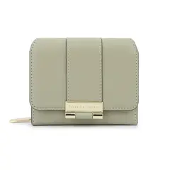 DANWEILE - Cartera de mujer elegante con cremallera de cuero PU - Verde