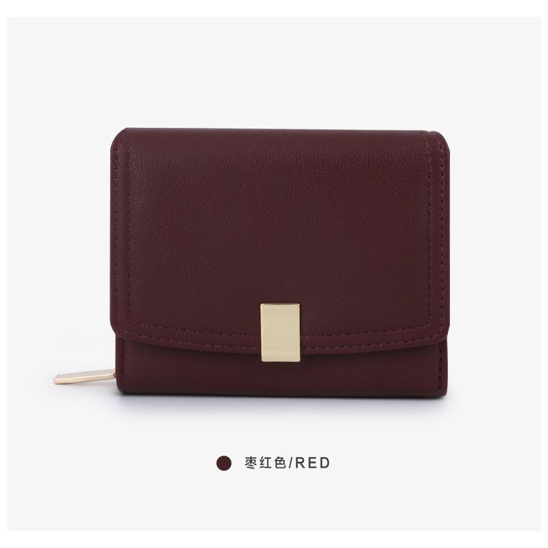 DANWEILE - Cartera de mujer de color sólido con diseño de nicho de moda - Rojo