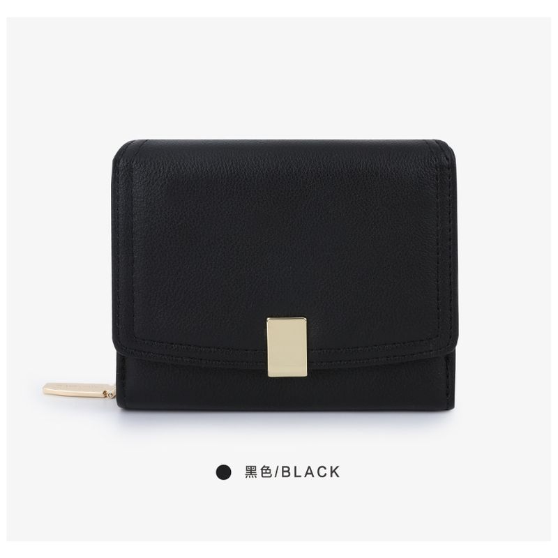 DANWEILE - Cartera de mujer de color sólido con diseño de nicho de moda - Negro