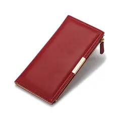 DANWEILE - Cartera plegable para mujer de moda coreana - Rojo