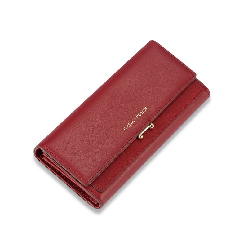DANWEILE - Cartera triple retro de mujer - Roja