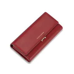 DANWEILE - Cartera triple retro de mujer - Roja
