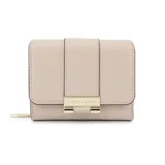 DANWEILE - Cartera de mujer elegante con cremallera de cuero PU - Albaricoque