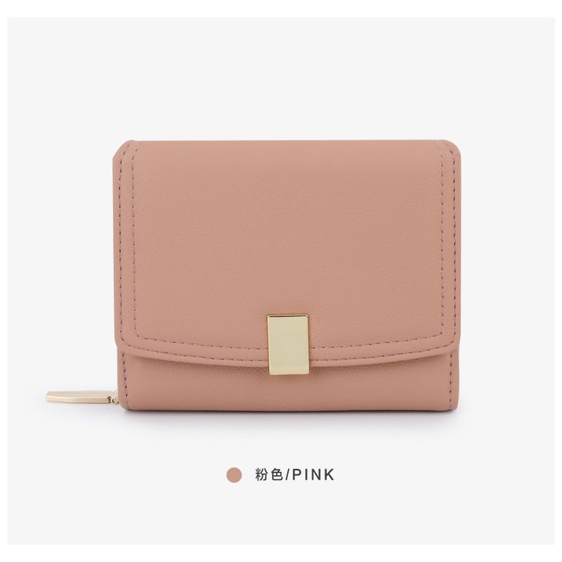 DANWEILE - Cartera de mujer de color sólido con diseño de nicho de moda - Rosa