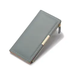 DANWEILE - Cartera plegable para mujer de moda coreana - Azul