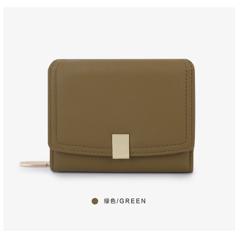 DANWEILE - Cartera de mujer de color sólido con diseño de nicho de moda - Verde
