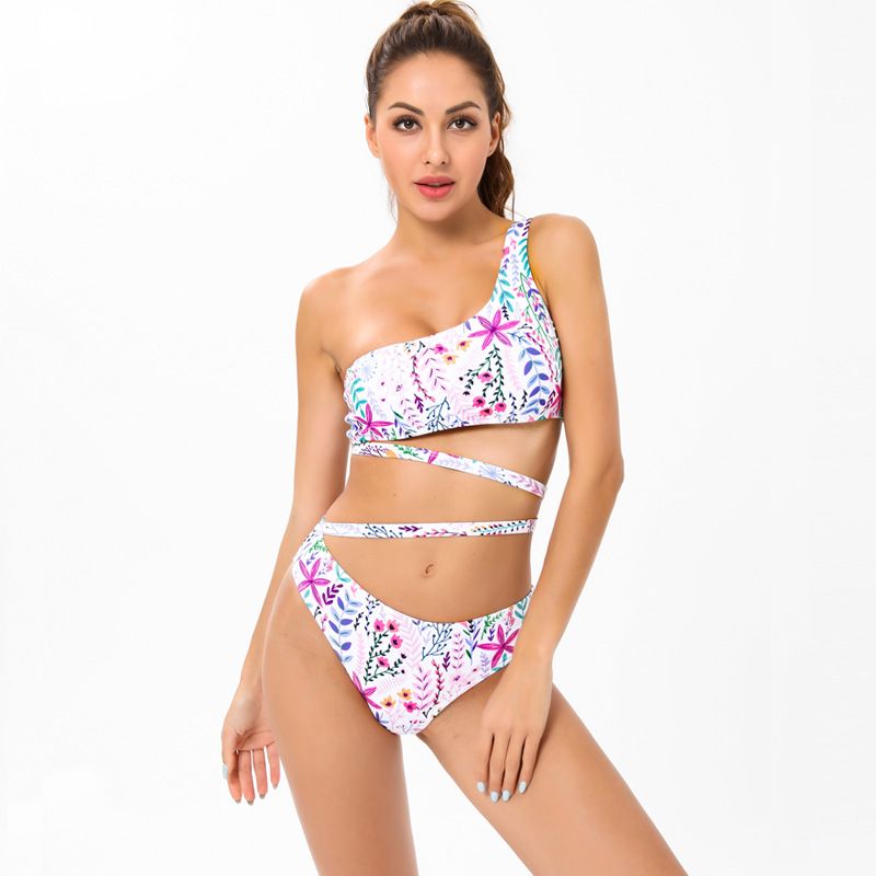 ORILWAYO - Bikini Mujer - Blanco Floreado