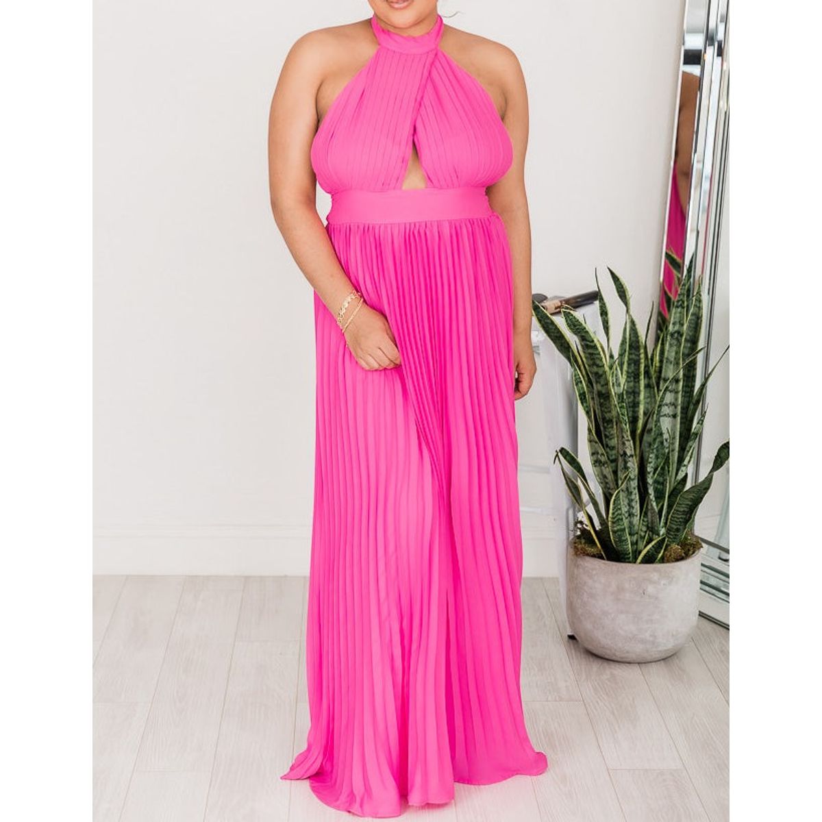 ARRAKASTA - Vestido de fiesta fucsia