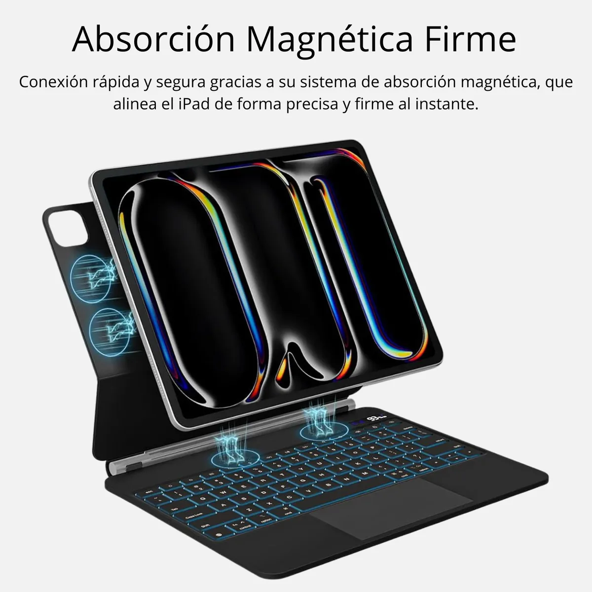 GENERICO - Funda Flotante Para iPad Air 13 Con Trackpad Español Retroiluminado