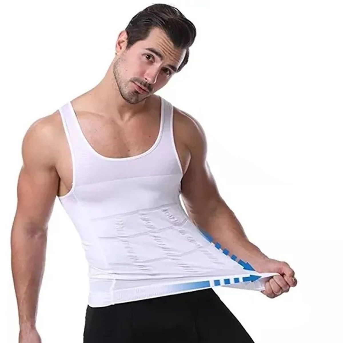 GENERICO - Faja Polera Sin Manga Hombre Camiseta Deportiva Compresion musculosa