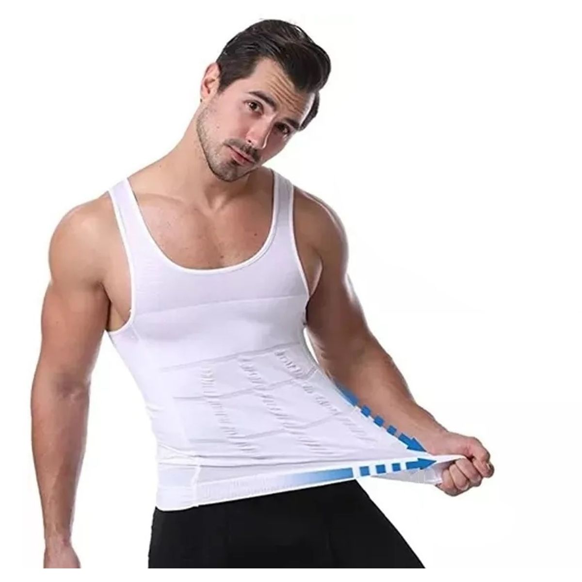 GENERICO - Faja Polera Sin Manga Hombre Camiseta Deportiva Compresion musculosa