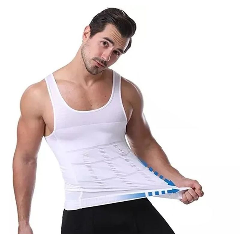 GENERICO - Faja Polera Sin Manga Hombre Camiseta Deportiva Compresion musculosa